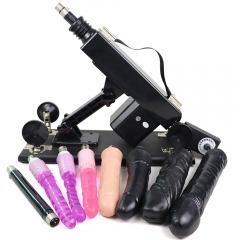 FREDORCH Sex Machine big black Dildo Machine with Realistic Dildo,Fuck Machine for Women with 3XLR Connector,Thrusting Machine 8 Attachments