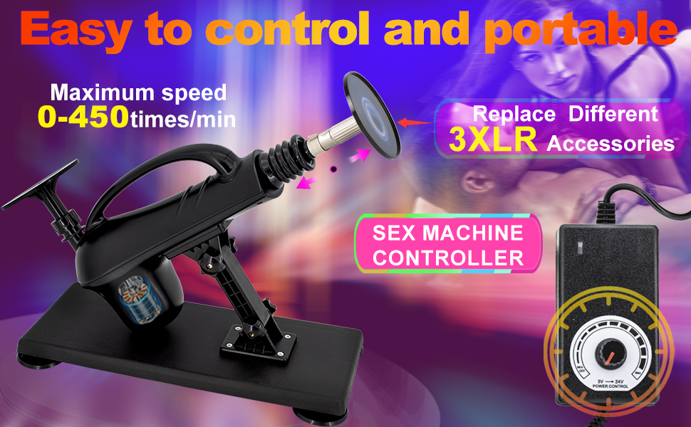 Thrust Sex Machine - Unisex Masturbator Gun Pump With 3 XLR Ports 450
