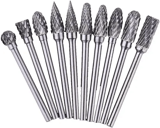 10 forets en carbure de 3 mm (jeu de fraises rotatives)