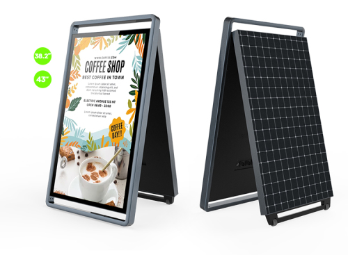 New Solar Powered Outdoor IP65 Waterproof Digital Poster