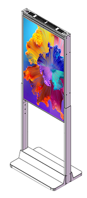 55inch Floor Standing Semi-outdoor Double Sides Kiosk
