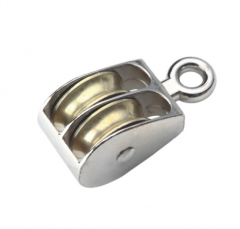 DIE CASTING DOUBLE PULLEY FIXED TYPE, ZINC PLATED OR NICKEL PLATED
