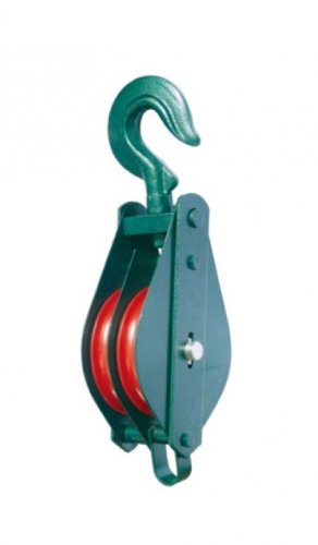COMMERCIAL CLOSED TYPE DOUBLE PULLEY BLOCK WITH HOOK