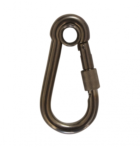 STAINLESS STEEL SNAP HOOK WITH EYELET AND SCREW, AISI304 OR AISI316