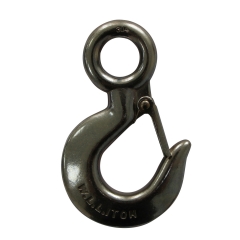 STAINLESS STEEL EYE HOIST HOOK WITH LATCH, AISI304 OR AISI316