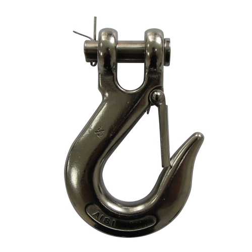 STAINLESS STEEL CLEVIS SLIP HOOK WITH LATCH, AISI304 OR AISI316