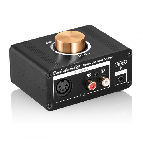 Mini Stereo Line Level Booster Amplifier Audio Preamp 20dB Gain + Volume Control