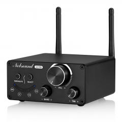Nobsound HiFi Bluetooth 5.0 Digital Amplifier Bass Amp w/Dual Antenna Long Range 130W×2