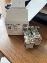 finder 60.13.8.024.0040 24 VAC coil and 10A range of contactWith BASE 11 pin and rounded. Finder, 55.34.8.024.0054 24vAc coil and 7A range of contact With base 14 pin.
