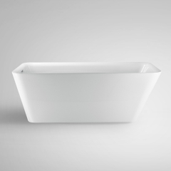 Aifol 67" Rectangular Freestanding Acrylic Tub Soaking SPA Tub with Contemporary Design for Home, White