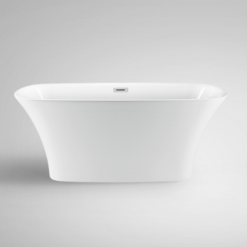 Aifol 59'' Luxury Freestanding Bath tub Acrylic Soaking SPA Tub – Modern Bathtubs with Contemporary Design, 53 Gallon Bathtub, White
