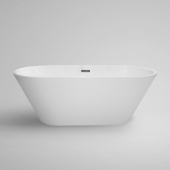 Aifol 67" Inches Modern Stand Alone Bathtub Acrylic Soaking SPA Tub with Contemporary Design, White