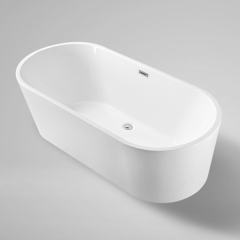 Aifol 5.5 Feet Freestanding Bathtub Acrylic Soaking SPA Tub – Modern Bathtubs with Contemporary Design, White