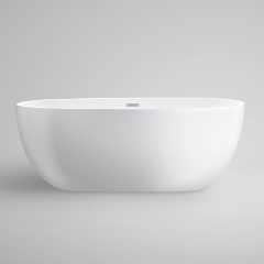 Aifol 1700mm Free Standing Bathtub Acrylic Soaking SPA Tub – Modern Bathtubs with Center Drain, White