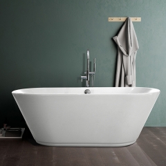 Aifol 65'' Vintage Freestanding Bathtub Soaking SPA Tub – Modern Bath Tub with Contemporary Design, White
