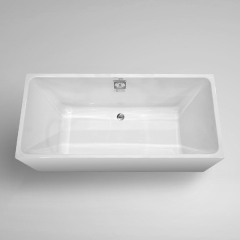 Aifol  67'' Rectangular Freestanding Bathtub Acrylic Soaking SPA Tub, White