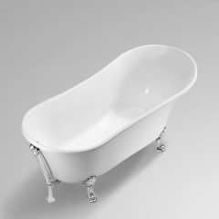 Aifol 59 Inch Free Standing Acrylic Small Deep Soaker clawfoot bathtub