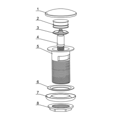 Aifol Bathroom Faucet Vessel Vanity Sink Pop Up Drain Stopper with Overflow