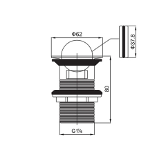 Aifol Rotating Flip Top Drain Vessel Basin Sink Strainers with Overflow, Polished Chrome Finish