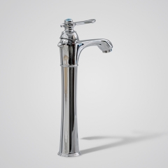 Aifol Brass Classical Single Handle Bathroom Sink Faucet One Hole Deck Mount Lavatory Faucet, Polished Chrome