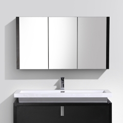 Aifol 40" 3 Door Bathroom Wall Mounted Vanity Cabinet Makeup Mirror