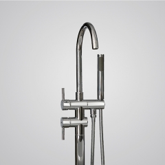 Aifol Luxury Solid Brass Modern Freestanding Bathtub Faucet Tub Filler with Hand Shower