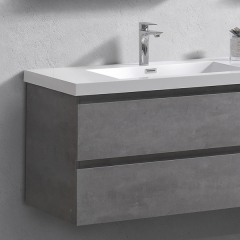 Aifol New Design 60 inches Wall Hung Double Sink Basin Bath Vanity