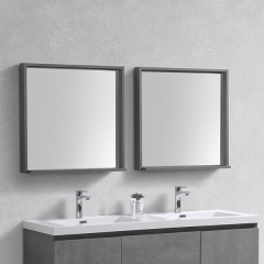 Aifol 28 Inch Square Bathrooms Wall Makeup Framed Mirror