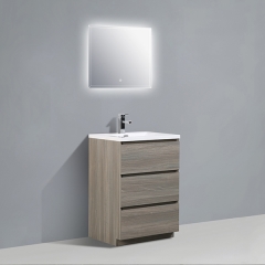 Aifol 24 Inch Modern Single Sink Basin Hotel Storage Bath Furniture Vanity Set
