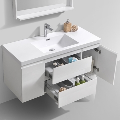 Aifol  Classic Wall Mount White Bathroom Single Sink Home/Hotel 60