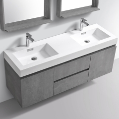 Aifol  Classic Wall Hung Bathroom Double Sink Living Room 60