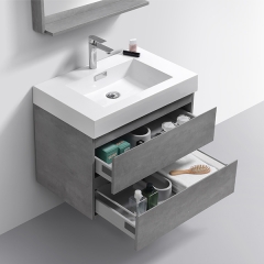 Aifol 30’’ Suki  Bathroom Cabinets 2 Drawers, Single Sink Bathroom Vanity Wall Mount, Grey