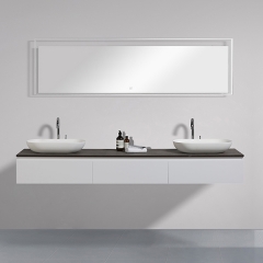 Aifol New Design Mirror Board Modern Bathroom Wash Basin 72" Cabinet