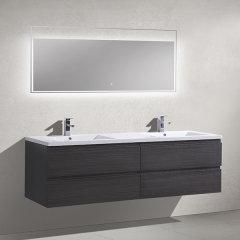Aifol 72-inch Hot Sale Moistureproof Double Sink Melamine Floating Bathroom Vanity