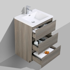 Aifol 24 Inch Modern Single Sink Basin Hotel Storage Bath Furniture Vanity Set