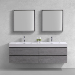 Aifol 60-inch Modern Moistureproof Single Sink Melamine Bathroom Cabinet