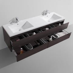 Aifol 72-inch Hot Sale Moistureproof Double Sink Melamine Floating Bathroom Vanity