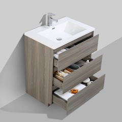Aifol 30 inch Commercial MDF Melamine Floor Bathroom Sink and Cabinet Combo