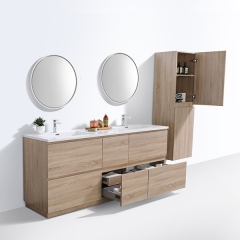 Aifol 60”Modern Simple Design Hotel MDF Floor Standing Bathroom Vanity