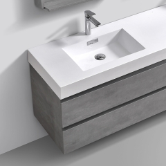 Aifol 60-inch Modern Moistureproof Single Sink Melamine Bathroom Cabinet