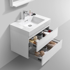 Aifol 30’’ Suki Bathroom Cabinets , Single Sink Bathroom Vanity 2 Drawers, White