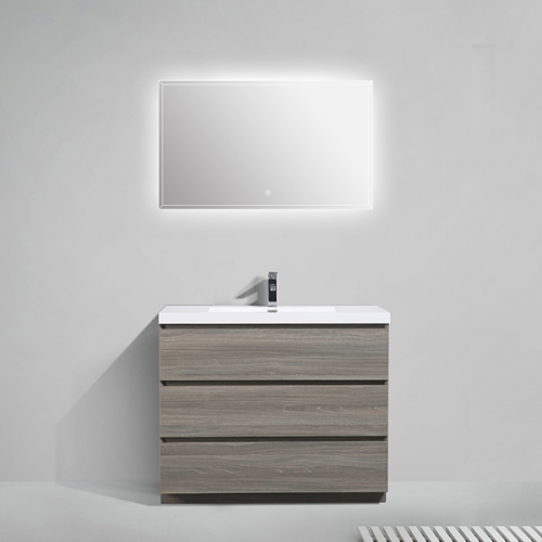 Aifol 42 inch Luxury Floor Single Sink Basin Vanity Bathroom Cabinet