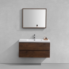 Aifol 42 Inch Luxury Wall Mount Hotel Melamine contemporary bathroom vanity