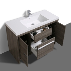 Aifol 48 inch Luxury Floor Soft Closing Melamine Bathroom Furniture