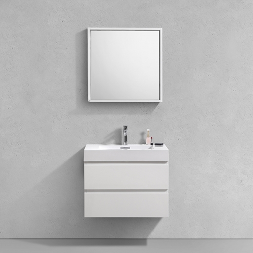 Aifol 30’’ Suki Bathroom Cabinets , Single Sink Bathroom Vanity 2 Drawers, White