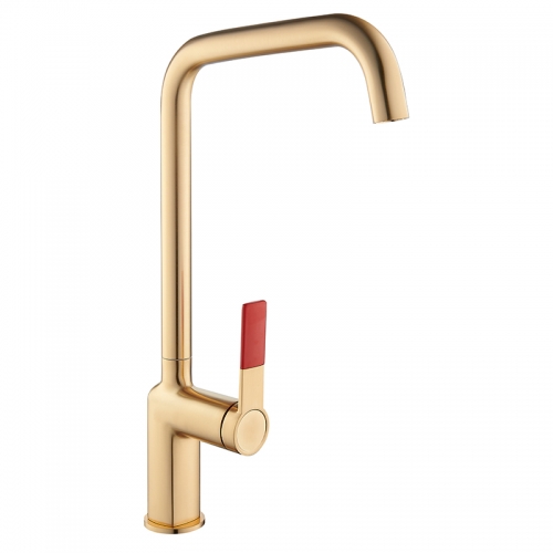 Aifol Golden Handle Brass Faucet Kitchen Tap