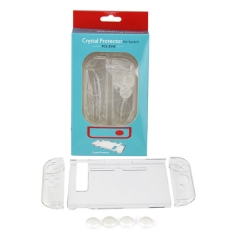 Switch  Crystal Protective Cover With 4 Caps/Transparent