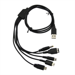 5 in1 USB Game Charger Charging Cable Cords For SP/PSP/NDS/3DS/WII Console