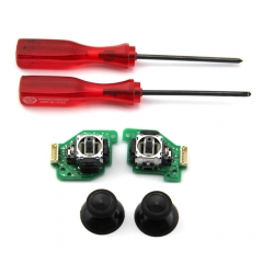 OEM New WII U Controller Left/Right 3D Analog Joystick With PCB Board+Screwdriver+Caps Set