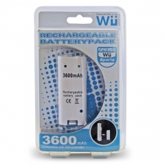 Wii 3600mAh rechargeable battery pack